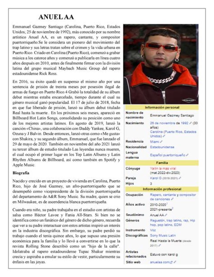 Anuel AA (Emmanuel Gazmey Santiago) Biography – Facts, Childhood, Family Life of Puerto Rican Rapp