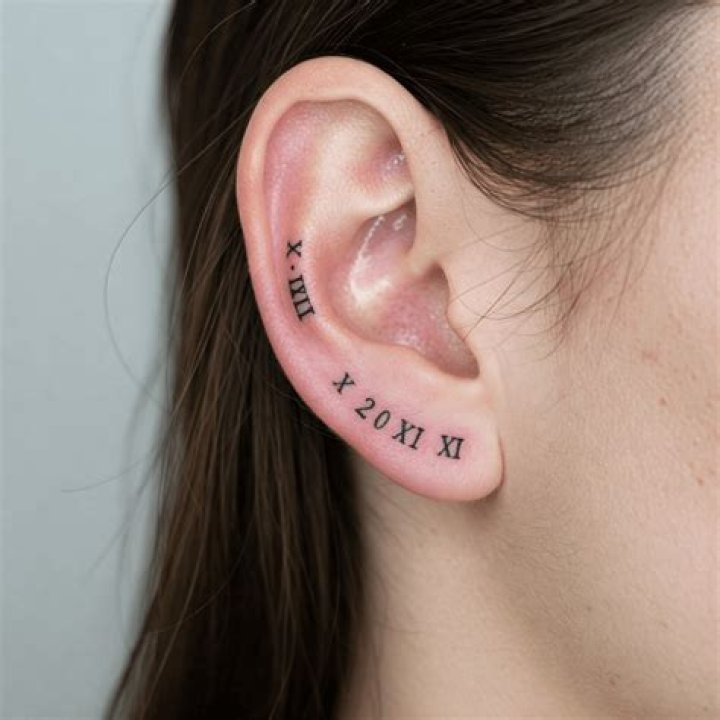 How To Choose The Perfect Roman Numeral Tattoo Behind The Ear