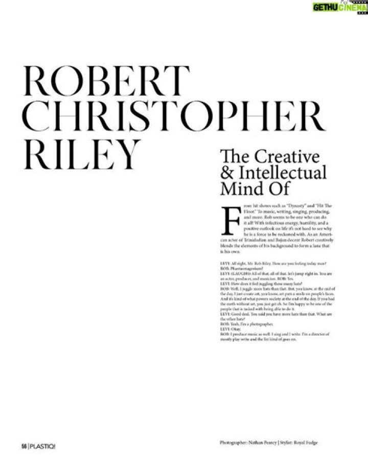Robert Christopher Riley (Movie Actor)